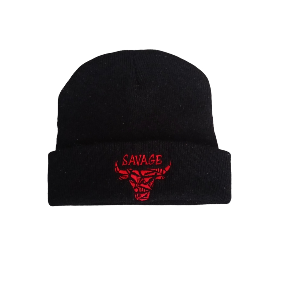 Chicago Bulls Savage Black Beanie